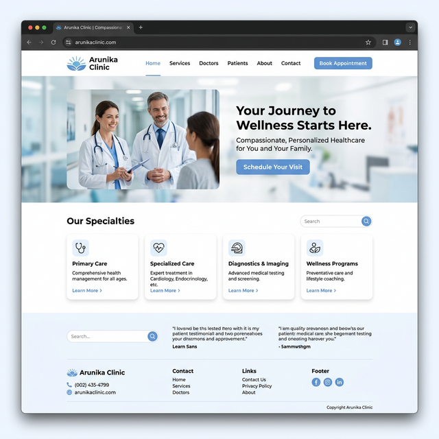 Arunika Clinic — Company Profile Website